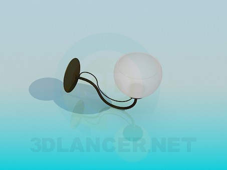 3d модель Бра з круглим плафоном – превью 3d модель Бра з круглим плафоном – превью
