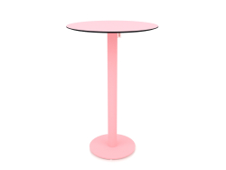 Table de bar sur pied colonne Ø70 (Rose)