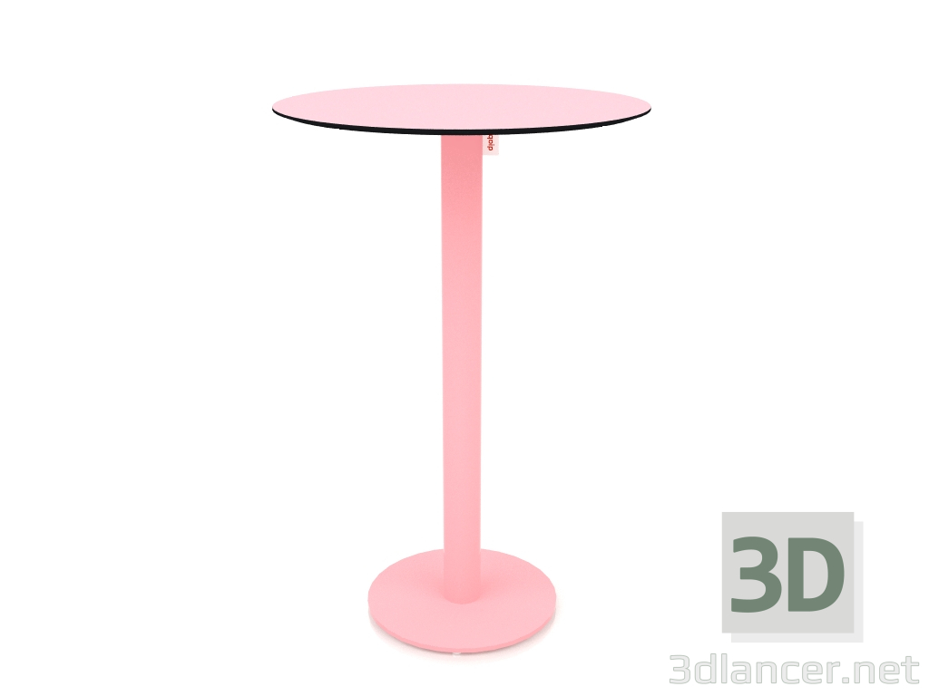 3d model Mesa de bar sobre pata columna Ø70 (Rosa) - vista previa