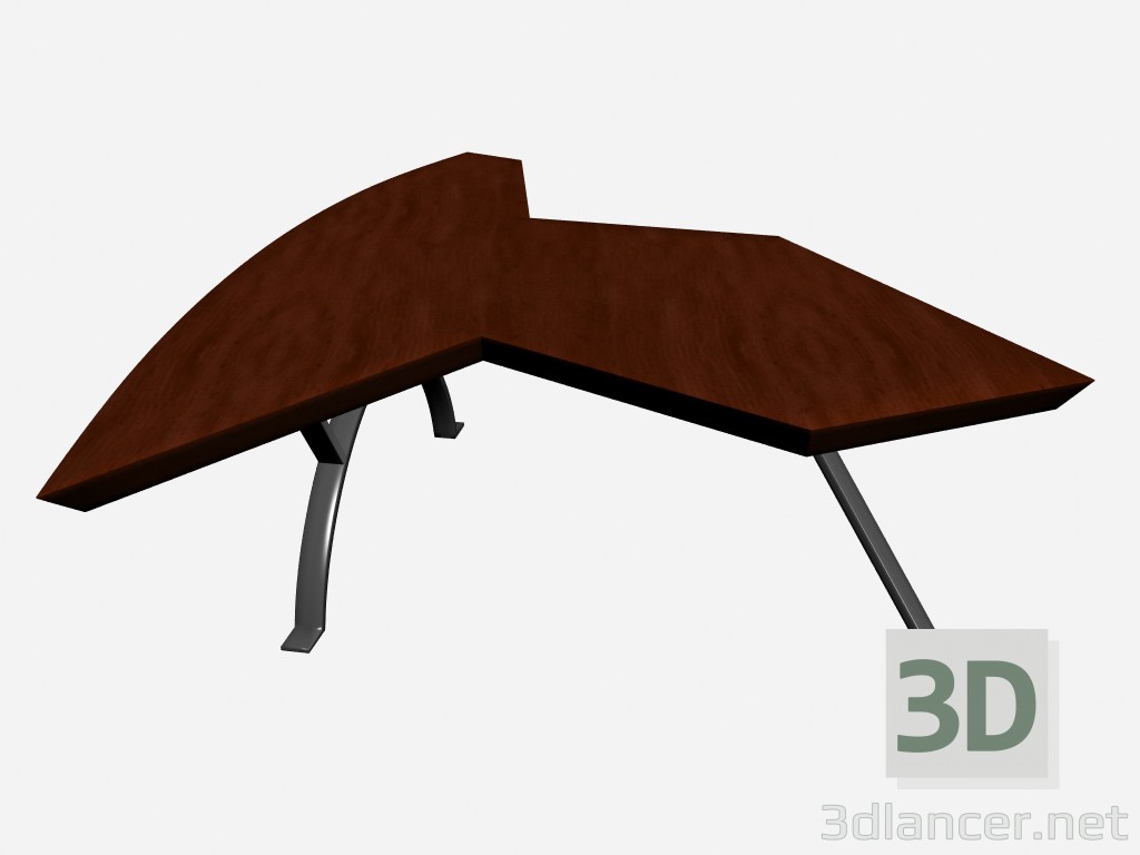 3D Modell Kaffee-Tischen und Sonnenschirmen - Vorschau