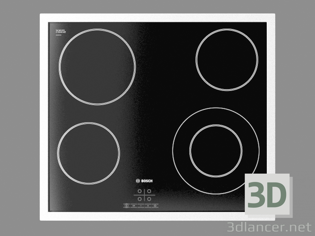 3d model cocina incorporada (placa) PKF645D17A - vista previa