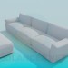 3D Modell Sofa und Sitzbank - Vorschau