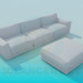 3d model Sofa and banquette - preview