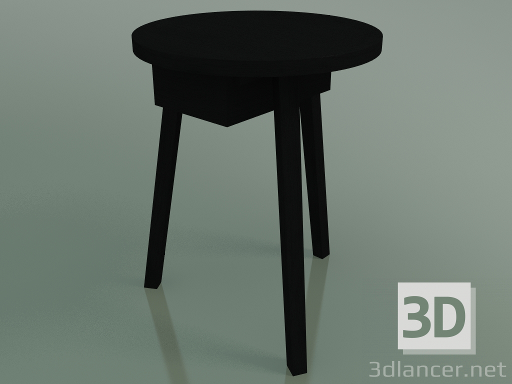 3d model Side table with drawer (45, Black) - preview