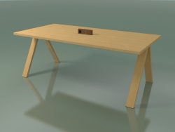 Table avec plan de travail 5033 (H 74 - 200 x 98 cm, chêne naturel, composition 2)