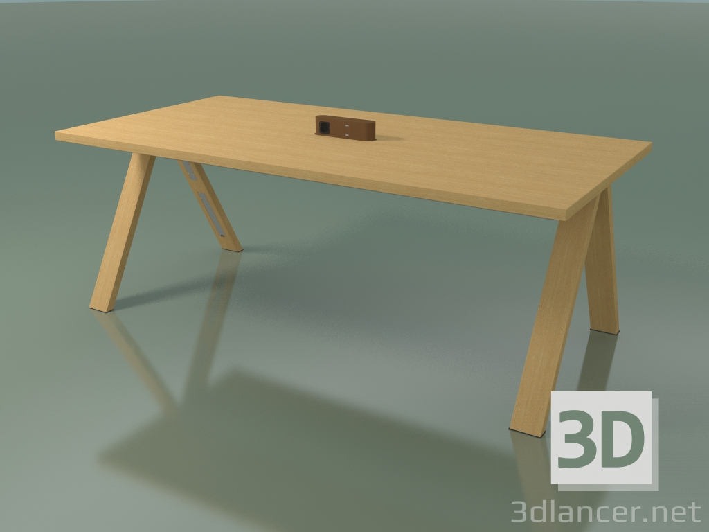 3 डी मॉडल कार्यालय के साथ टेबल वर्कटॉप 5033 (एच 74 - 200 x 98 सेमी, प्राकृतिक ओक, रचना 2) - पूर्वावलोकन