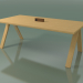modello 3D Tavolo con piano da ufficio 5033 (H 74-200 x 98 cm, rovere naturale, composizione 2) - anteprima