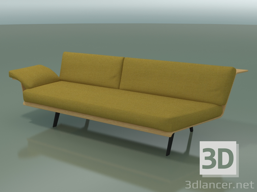 Modelo 3d Lounge de módulo duplo de canto 4413 (135 ° esquerda, carvalho natural) - preview