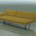 Modelo 3d Lounge de módulo duplo de canto 4413 (135 ° esquerda, carvalho natural) - preview