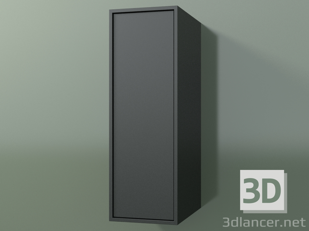 3d model Wall cabinet with 1 door (8BUABDD01, 8BUABDS01, Deep Nocturne C38, L 24, P 36, H 72 cm) - preview