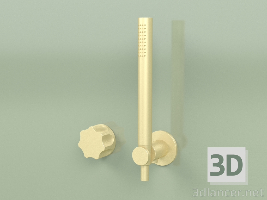 modello 3D Miscelatore vasca e doccia idropressivo con doccetta (17 58, OC) - anteprima