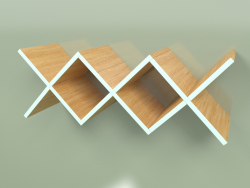 Shelf for living room Woo Shelf long (sea wave)