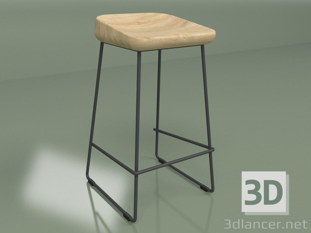 3D modeli Yarı bar sandalyesi WAVE - önizleme