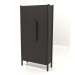 3d model Wardrobe with short handles W 01 (800x300x1600, wood brown dark) - preview
