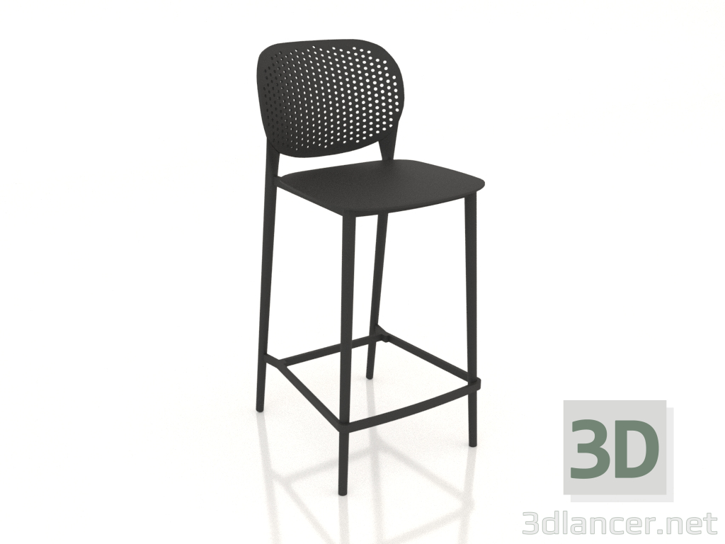 3D Modell Barhocker PONGO (303-APP1 nasser Asphalt) - Vorschau