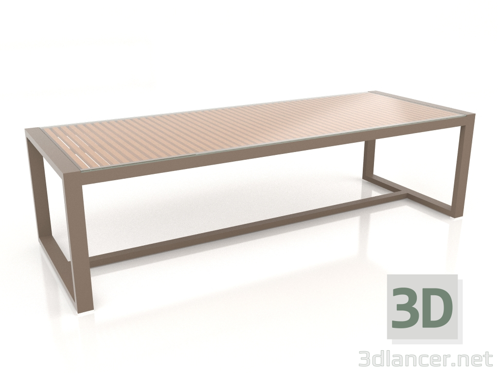 3d model Dining table with glass top 268 (Bronze) - preview