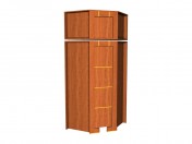 Corner wardrobe with an extension
