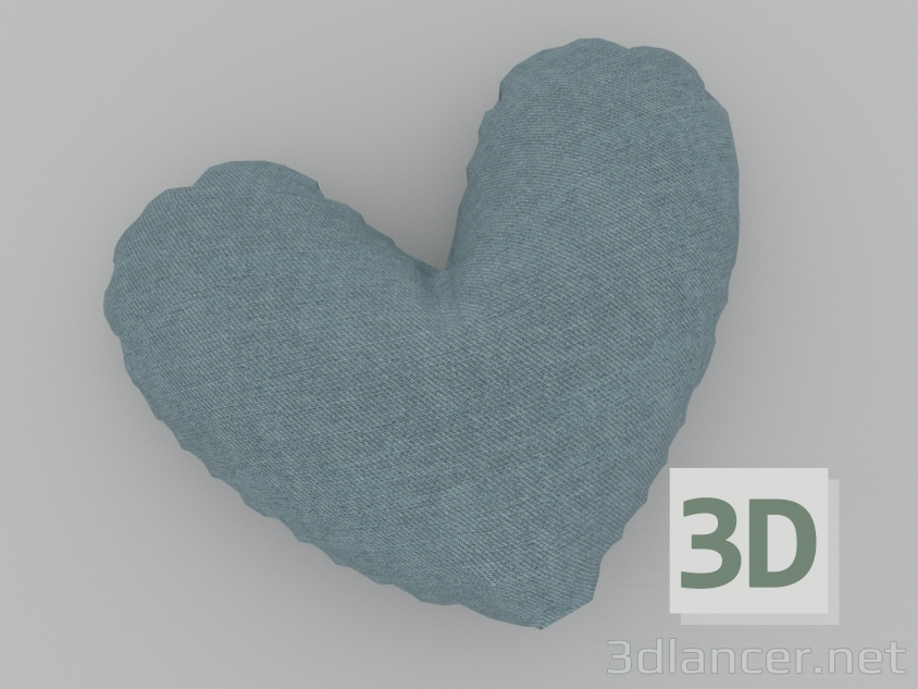 3D Modell Kissen "Herz" - Vorschau