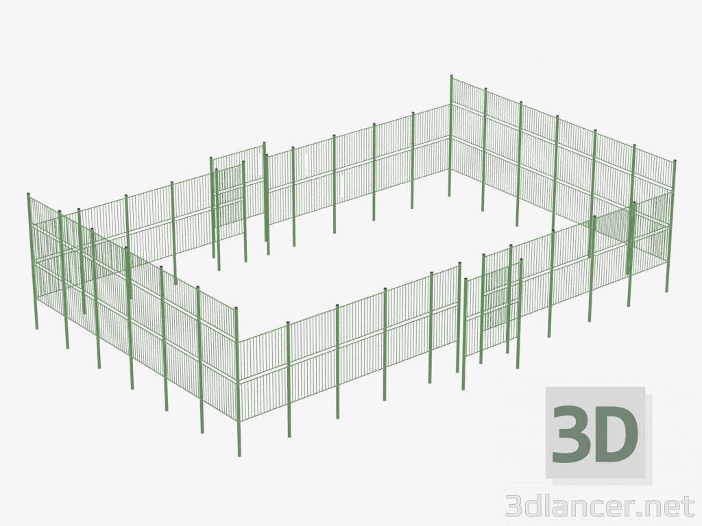 3d model Sports field fencing (19.7 × 14.2) (7941) - preview