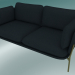 modello 3D Divano divano (LN2, 84x168 H 75cm, gambe bronzate, Sunniva 2 192) - anteprima