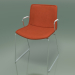 modèle 3D Chaise 0313 (sur une glissière avec accoudoirs, avec revêtement en cuir lisse amovible) - preview