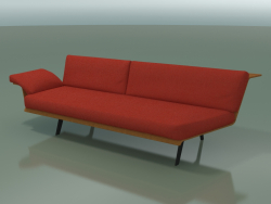 Modul eckige Doppel Lounge 4413 (135 ° links, Teak-Effekt)