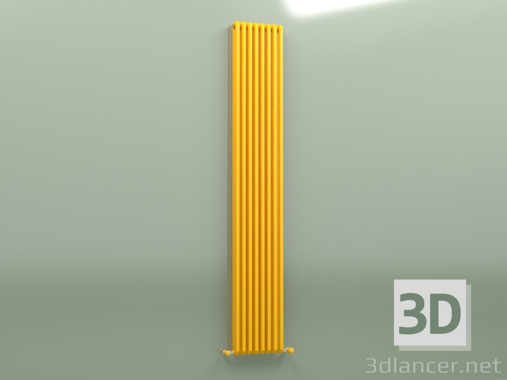 modèle 3D Radiateur SAX 2 (H 2000 8 EL, jaune melon - RAL 1028) - preview
