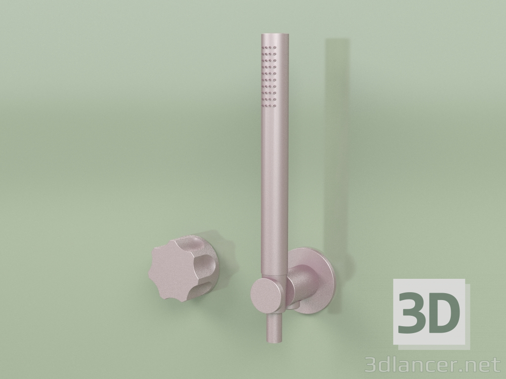 3D Modell Hydropressiver Bad-Dusch-Mixer mit Handbrause (17 58, OR) - Vorschau