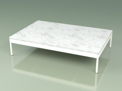 Coffee table 355 (Metal Milk, Carrara Marble)
