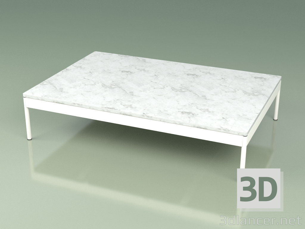 3d model Coffee table 355 (Metal Milk, Carrara Marble) - preview