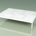 3d model Coffee table 355 (Metal Milk, Carrara Marble) - preview