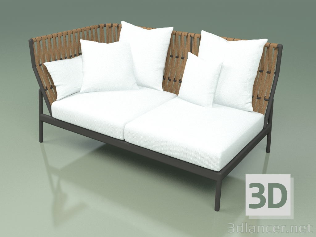 modello 3D Modulo divano destro 104 (Belt Tobacco) - anteprima