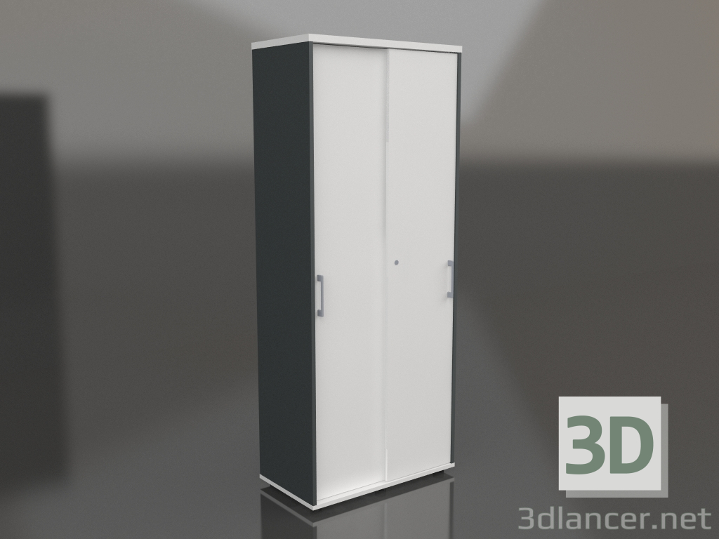 modèle 3D Armoire à portes coulissantes Norme MEA5P04 (800x432x1945) - preview