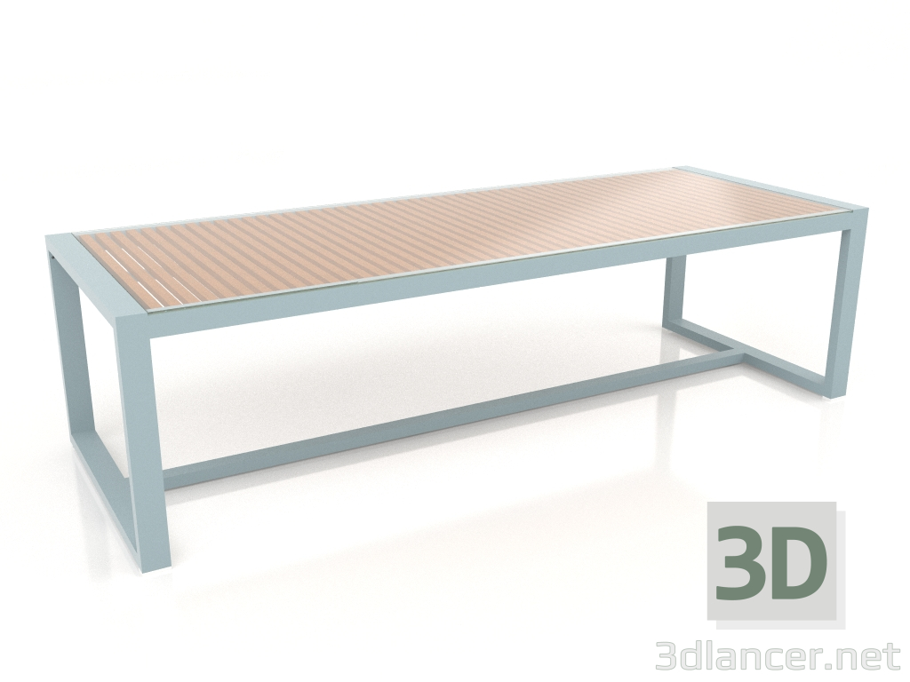 modello 3D Tavolo da pranzo con piano in vetro 268 (Grigio blu) - anteprima