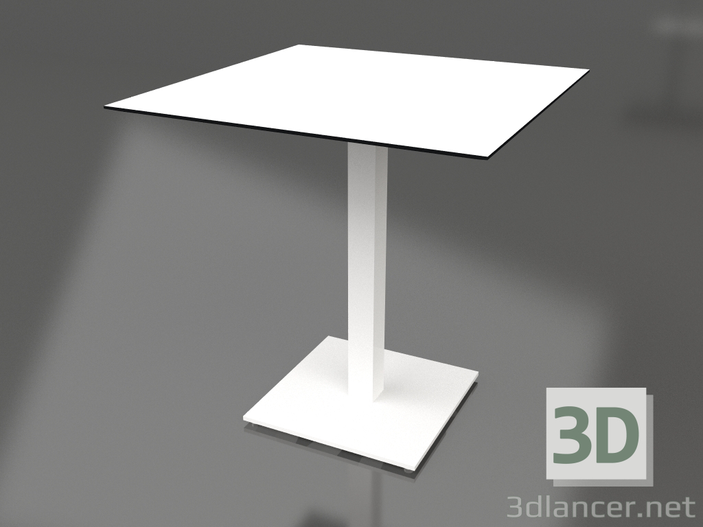 Modelo 3d Mesa de jantar com perna de coluna 70x70 (branca) - preview