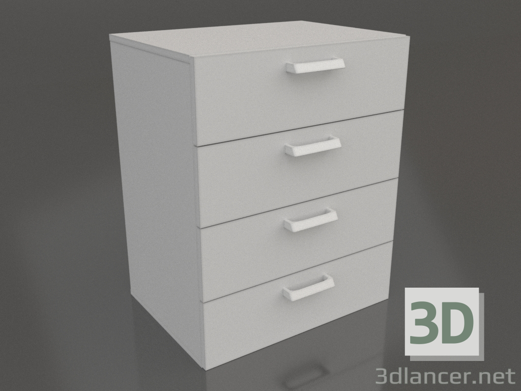 3D modeli Gömme dolap LK-600 TYA-V 900 (4 çekmeceli) - önizleme 3D modeli Gömme dolap LK-600 TYA-V 900 (4 çekmeceli) - önizleme