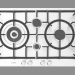 modèle 3D Cuisinière à gaz intégrée (table de cuisson) PCI815B91A - preview