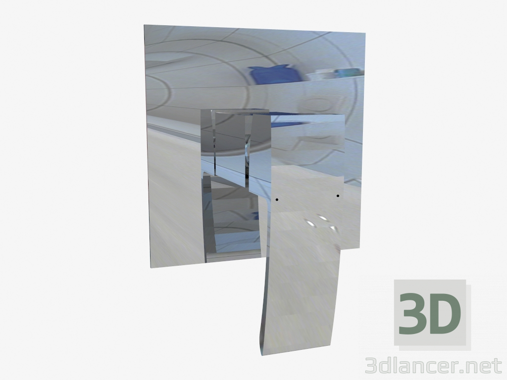 3D Modell Versteckte Brausebatterie ohne Schalter an der Vigo-Dusche (BDW 044L) - Vorschau