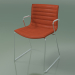3D Modell Stuhl 0313 (auf Kufen mit Armlehnen, mit abnehmbarer Polsterung mit Streifen, Leder) - Vorschau