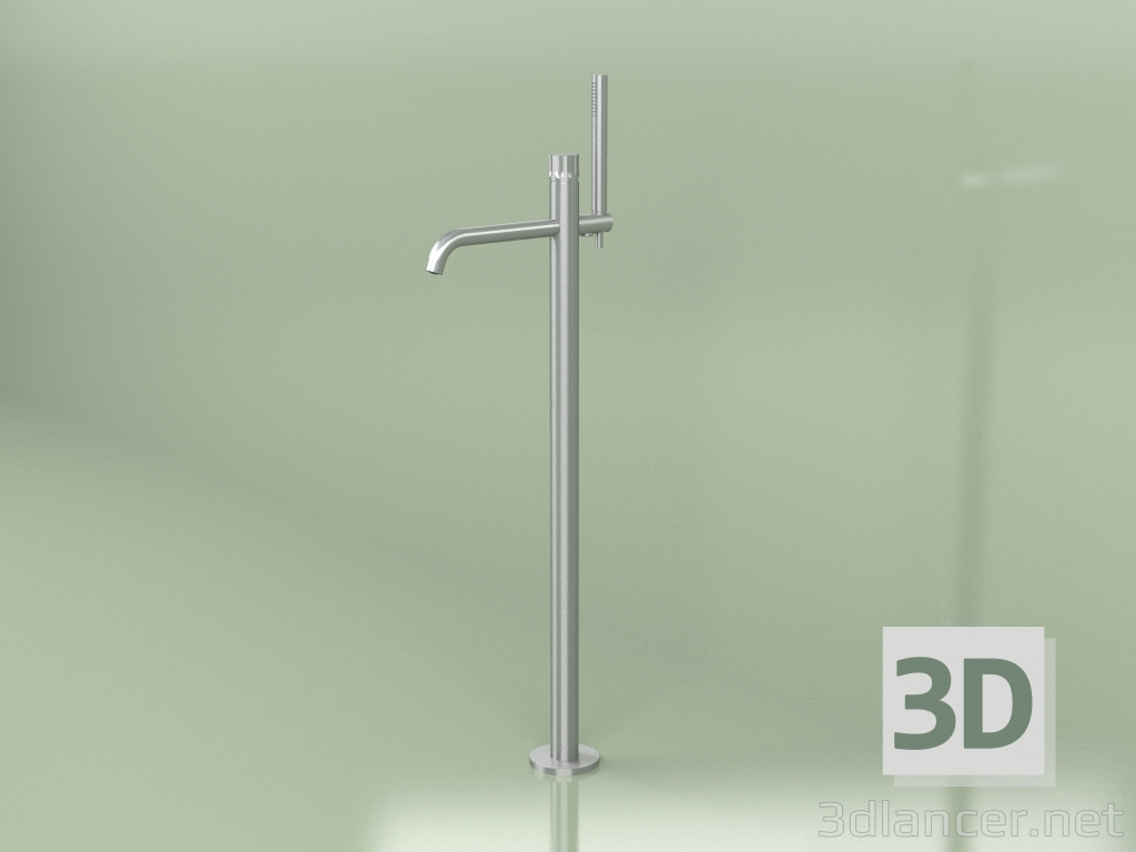 modello 3D Miscelatore vasca da terra ad alta pressione con doccetta (17 62, AS) - anteprima