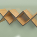 modello 3D Mensola per soggiorno Woo Shelf long (marrone scuro) - anteprima