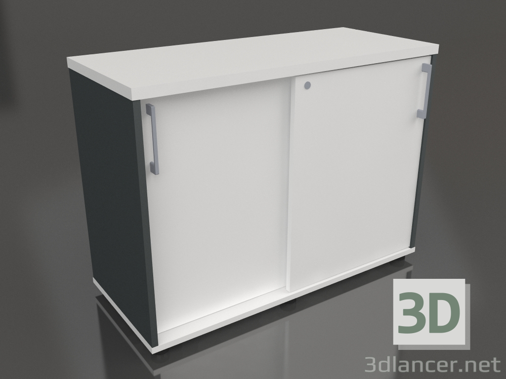 3D modeli Sürgü kapaklı dolap Standart A2P05 (1000x432x740) - önizleme