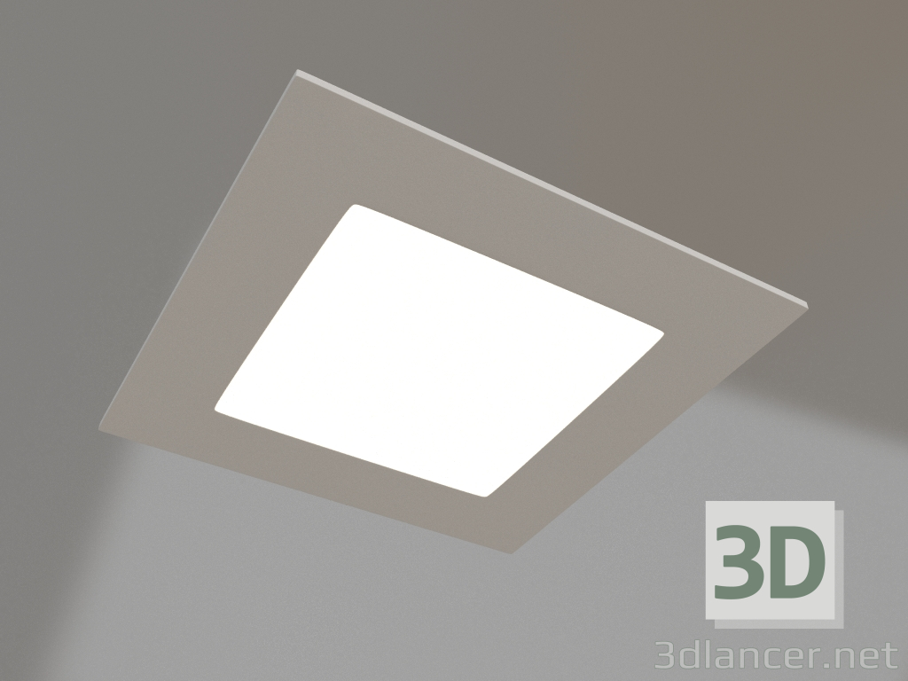 3D Modell Lampe DL-120x120M-9W Warmweiß - Vorschau