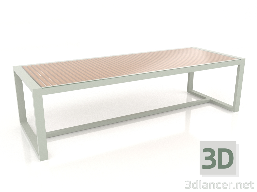 modello 3D Tavolo da pranzo con piano in vetro 268 (Grigio cemento) - anteprima