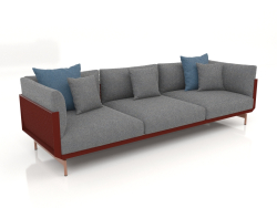 3-seater sofa (Wine red)