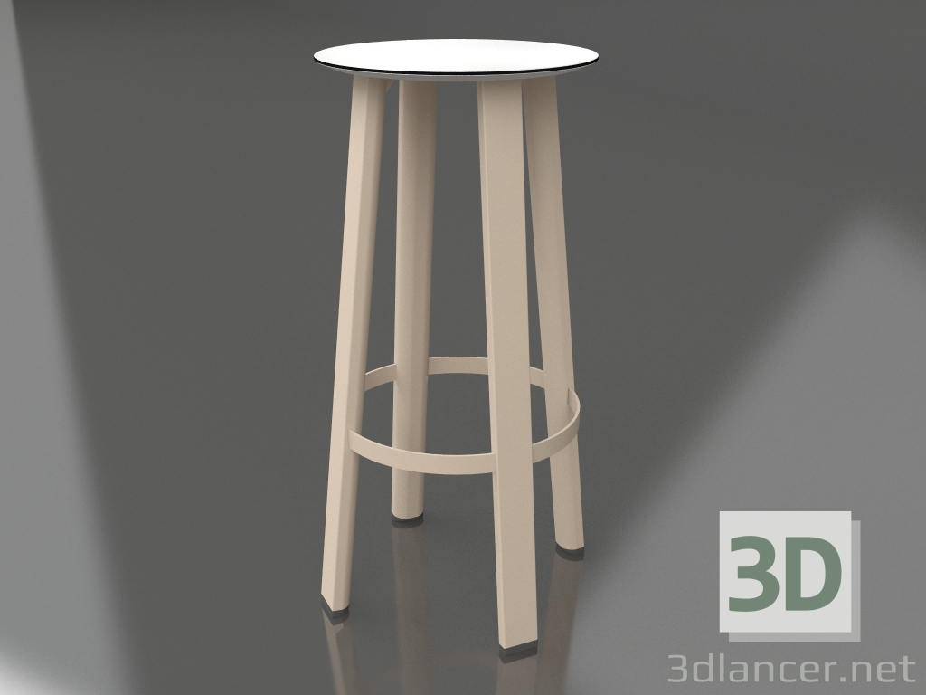 modello 3D Sgabello alto (Sabbia) - anteprima