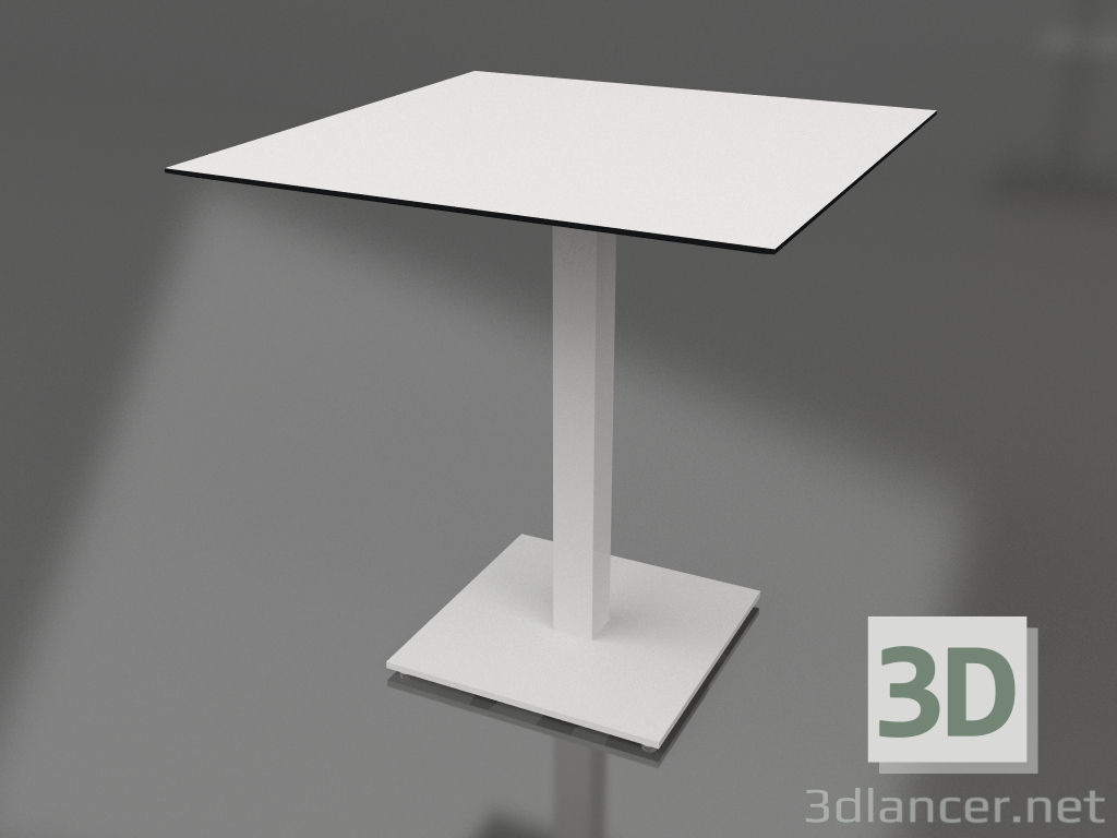 3 डी मॉडल कॉलम लेग पर डाइनिंग टेबल 70x70 (ग्रे) - पूर्वावलोकन