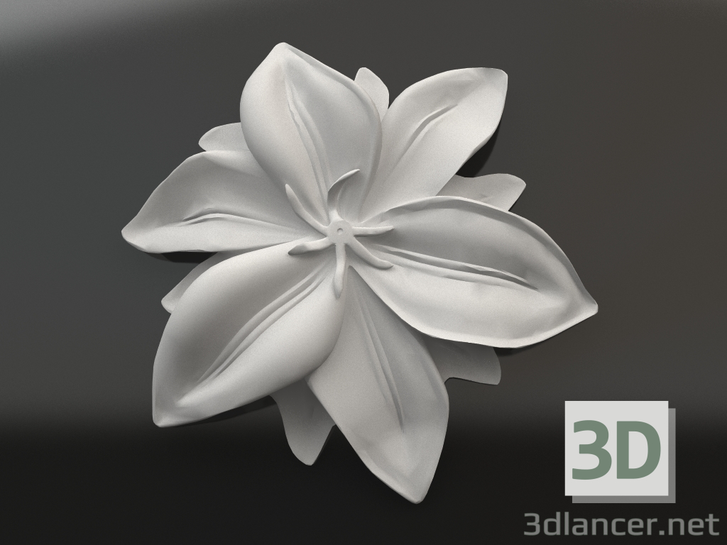 modello 3D Elemento decorativo gesso DE 030 (D=100) - anteprima