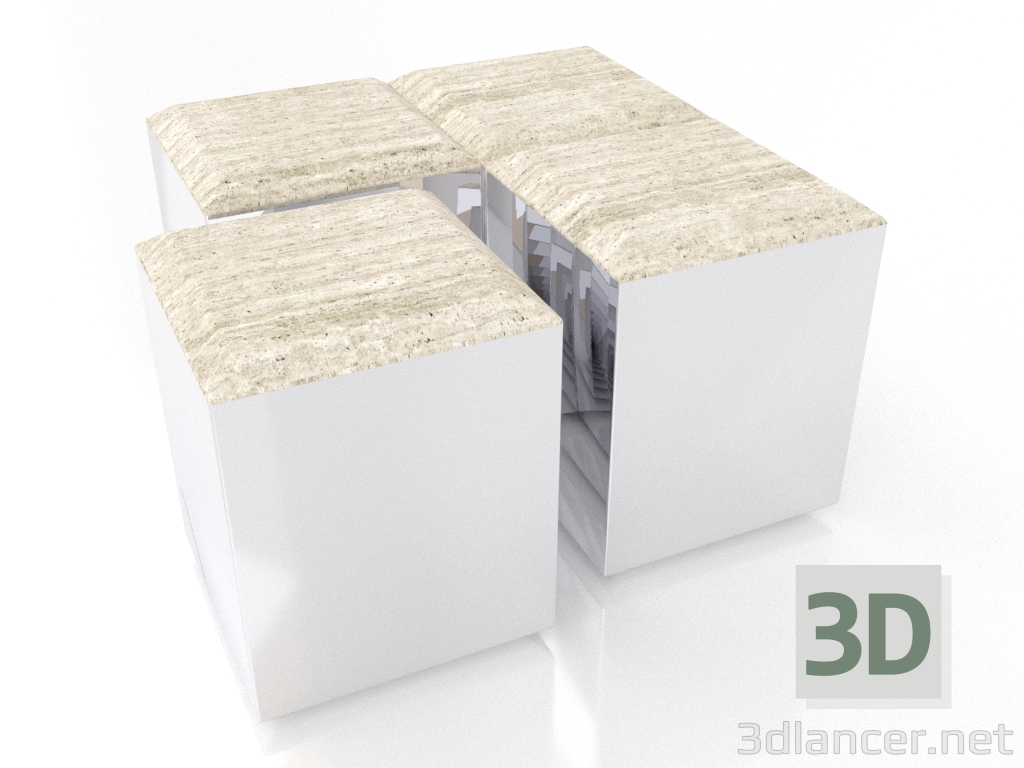 3d model KUBIK side table - preview 3d model KUBIK side table - preview