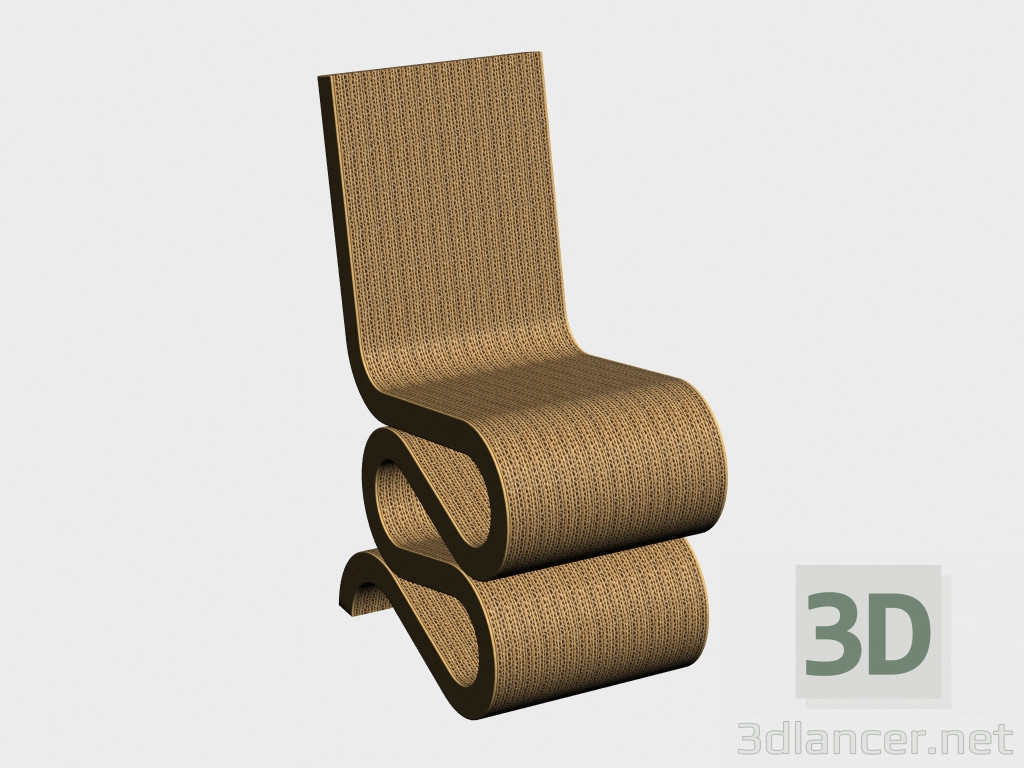 modello 3D Wiggle Sedia laterale - anteprima